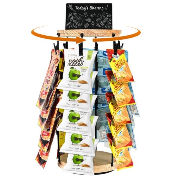 TKVAZK Chip Rack Display Stand with 360° Rotating Base