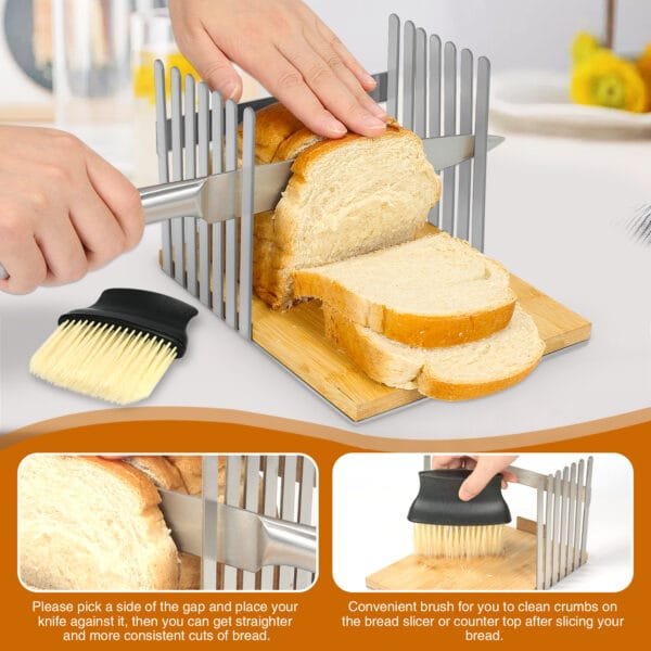 TKVAZK Stainless Steel Bread Slicer - Image 4