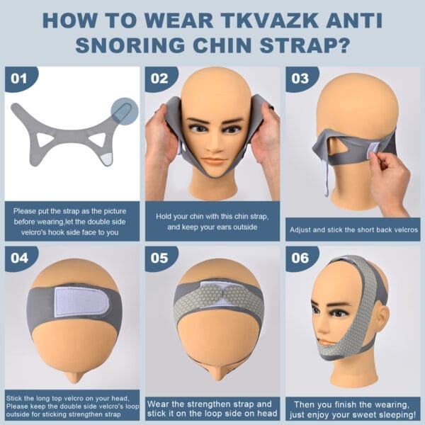 TKVAZK Anti Snore Chin Strap for Sleep - Image 4