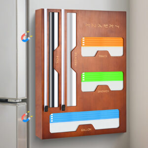 TKVAZK Magnetic Ziplok Bag Organizer for Refrigerator or Drawer